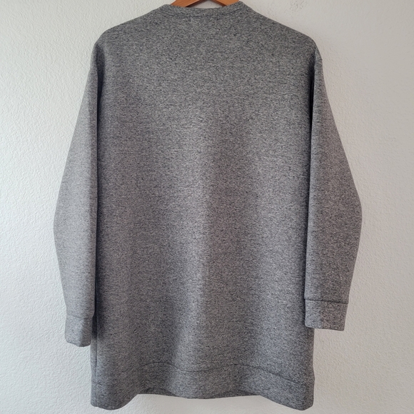 Forever 21 Women's Gray Crewneck Sweatshirt Linen Blend Dress W/ Pockets Size M - Picture 5 of 5